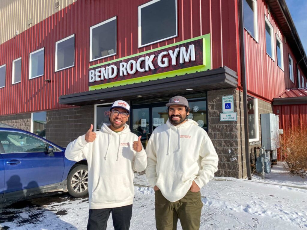 Eduardo ("Eddie") and Wesley ("Wes") get ready for a day of Vámonos Outside programs at the Bend Rock Gym.